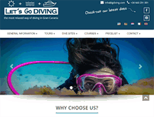 Tablet Screenshot of lgdiving.com